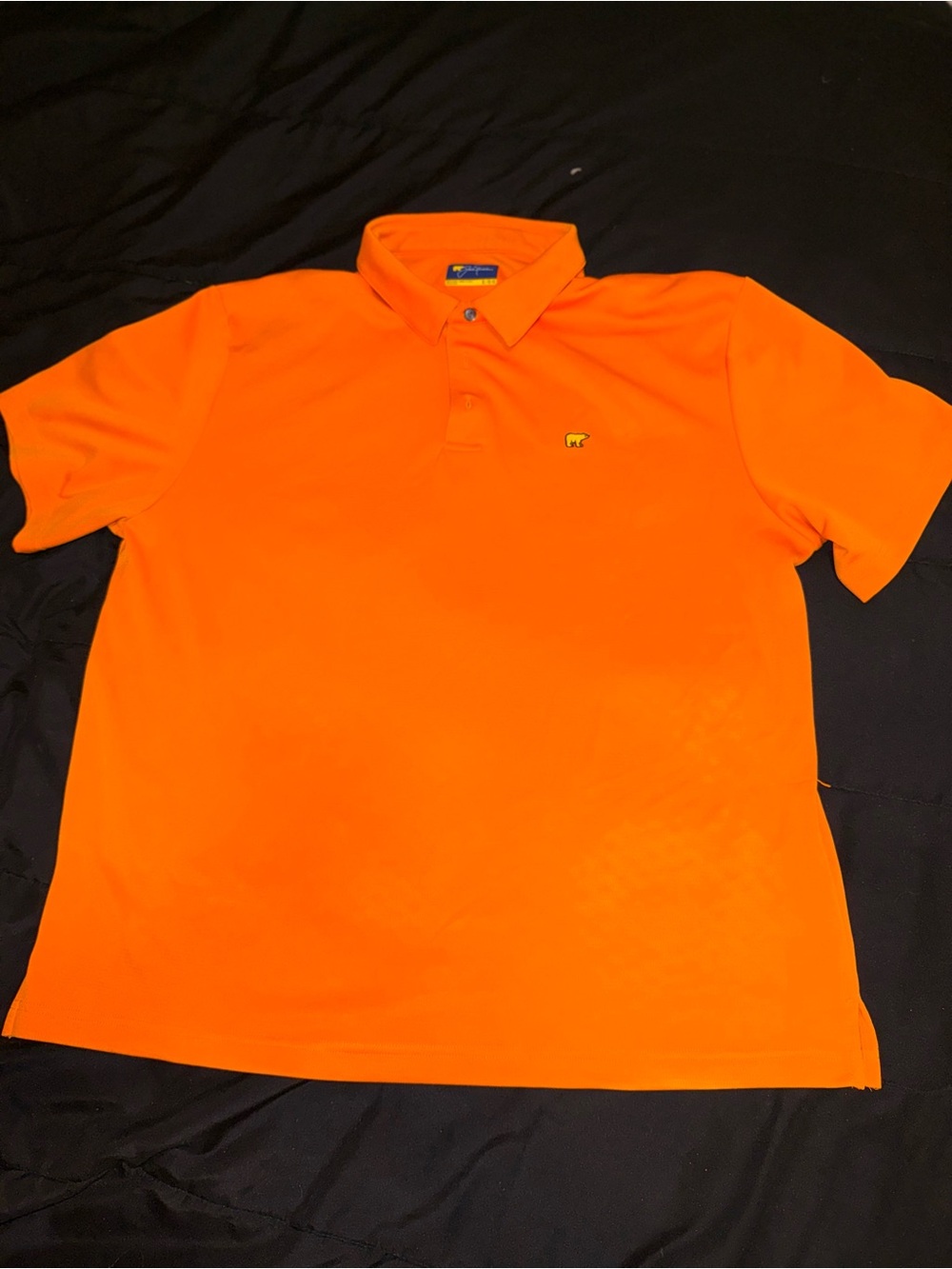 Men's Bright Orange Polo with Subtle Logo